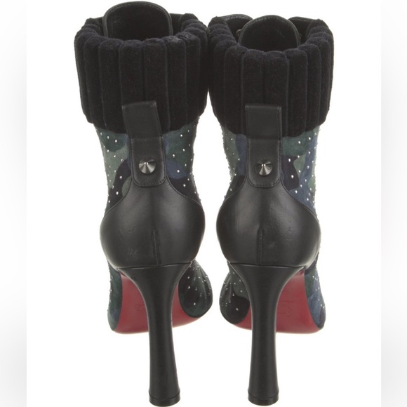 Christian Louboutin Studded Suede Booties - Picture 2 of 5